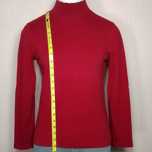 St. John's Bay Womens Classic Mock Neck, Long Sleeve T-Shirt - Picture 7 of 10
